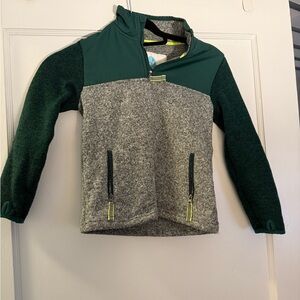 Boden Forest Green and Heather Gray Kids Sweater